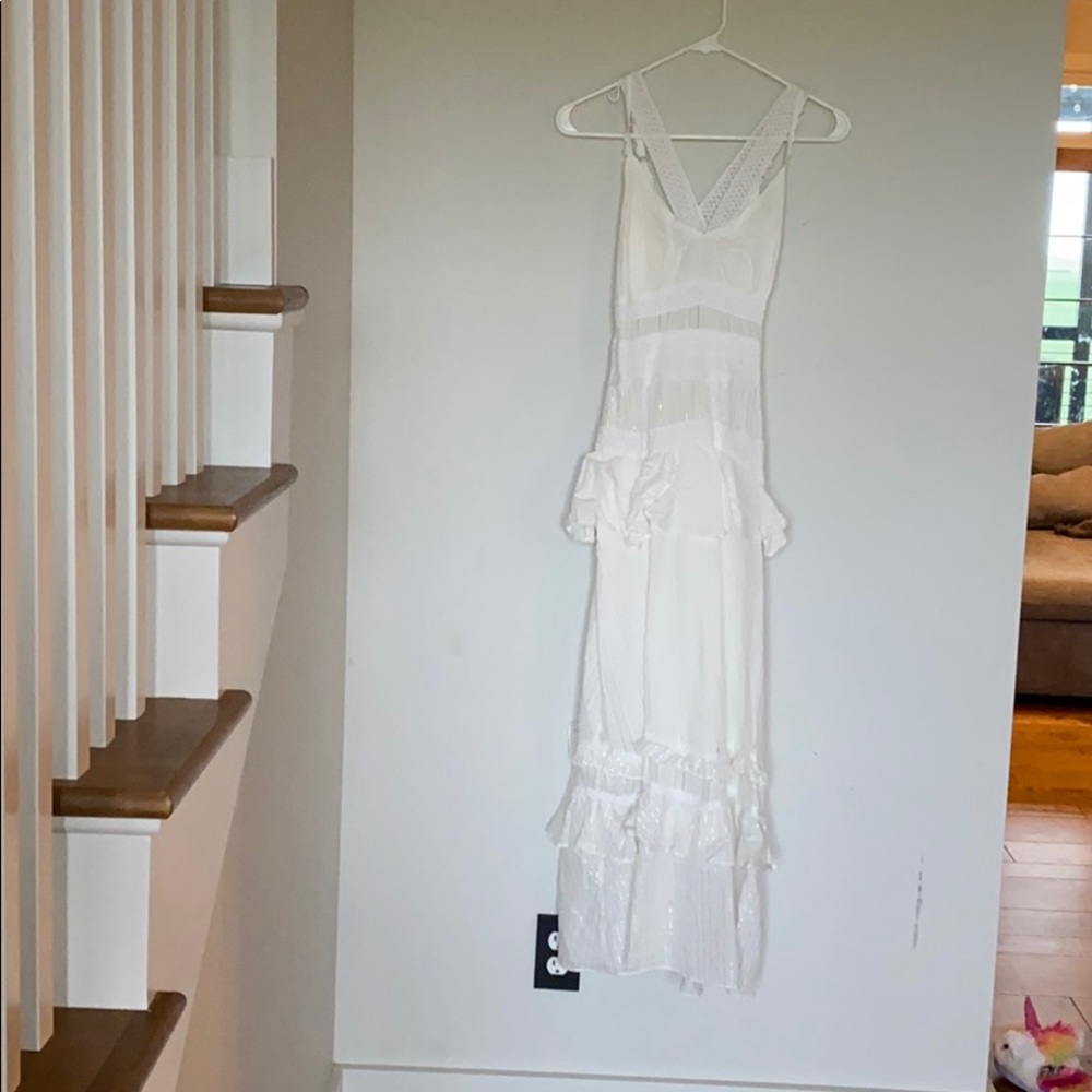 White maxi dress